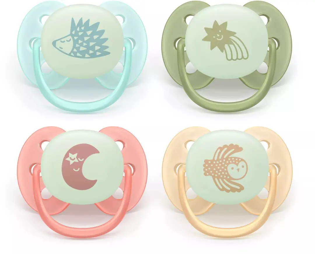 Philips Avent Ultra Soft Glow-in-the-dark Fopspeen - 4 Stuks