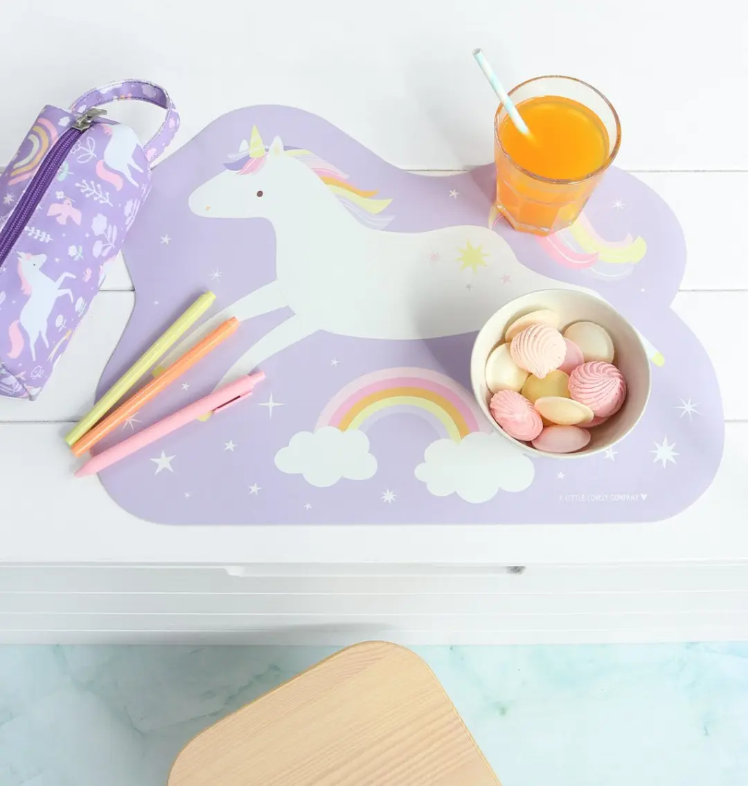 A Little Lovely Company Placemat Eenhoorn
