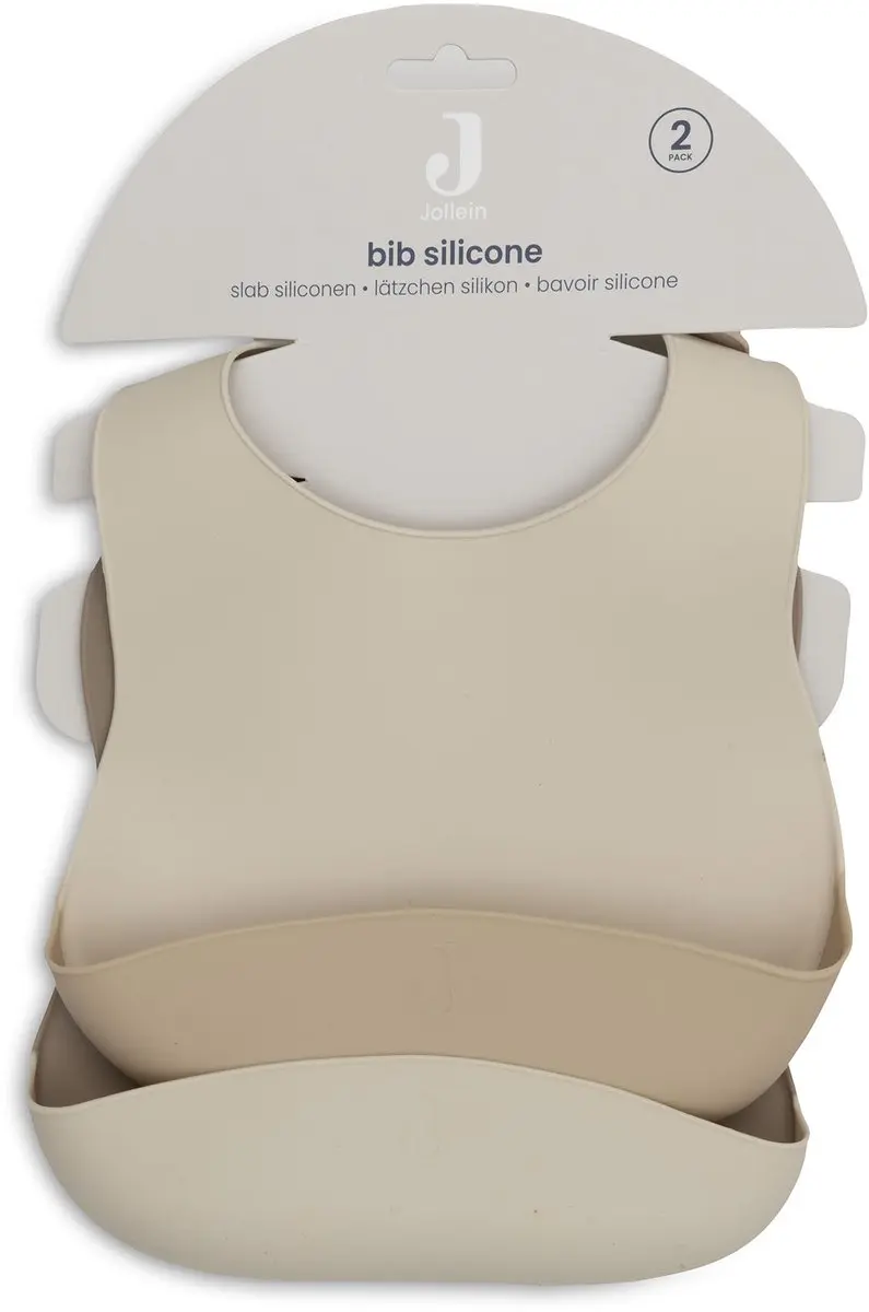 Jollein Slabbetjes Siliconen - 2 Stuks - Natural Shades
