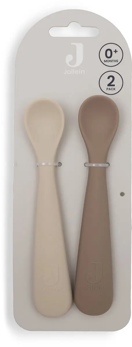 Jollein Babylepel Siliconen - 2 Stuks - Natural Shades