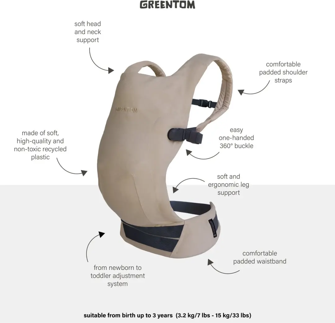 Greentom Draagzak Baby - Beige