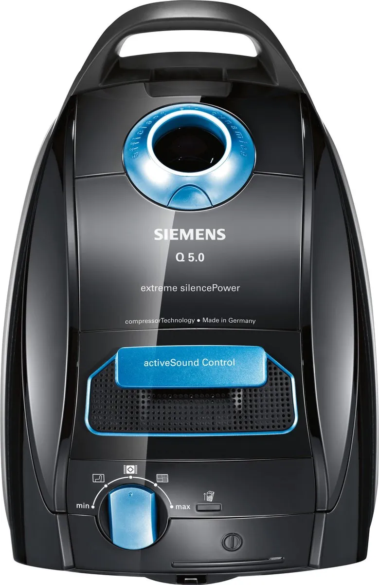 Siemens VSQ5X1230 Stofzuiger - 850W - Zwart