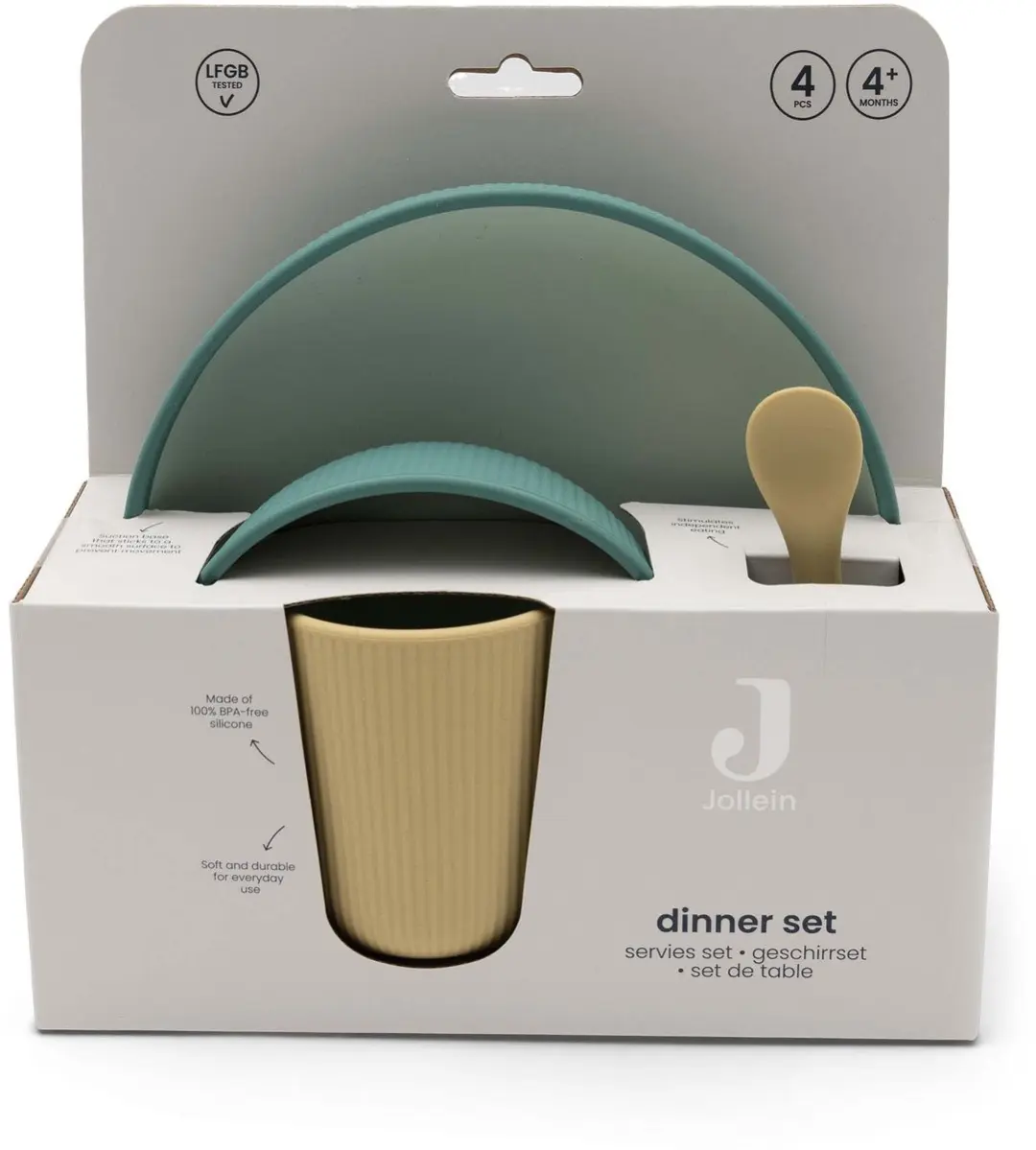 Jollein Kinderserviesset Siliconen Jade Shades