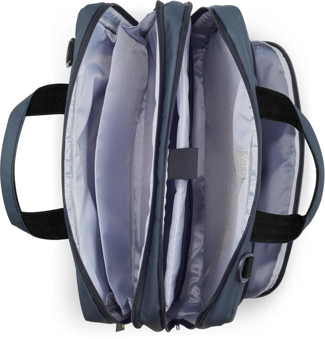 Delsey Parvis Plus Laptoptas 15.6 inch - 3 Vakken - Grijs