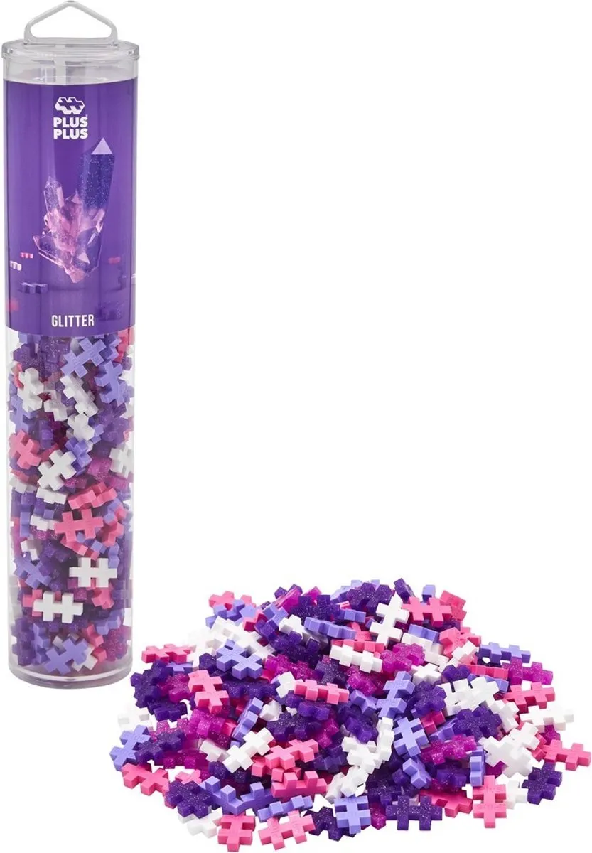 Plus-Plus Tube glitter 240 delige bouwset - 4243 - Bouwspeelgoed - Constructiespeelgoed - Set met bouwstenen - Vanaf 5 jaar