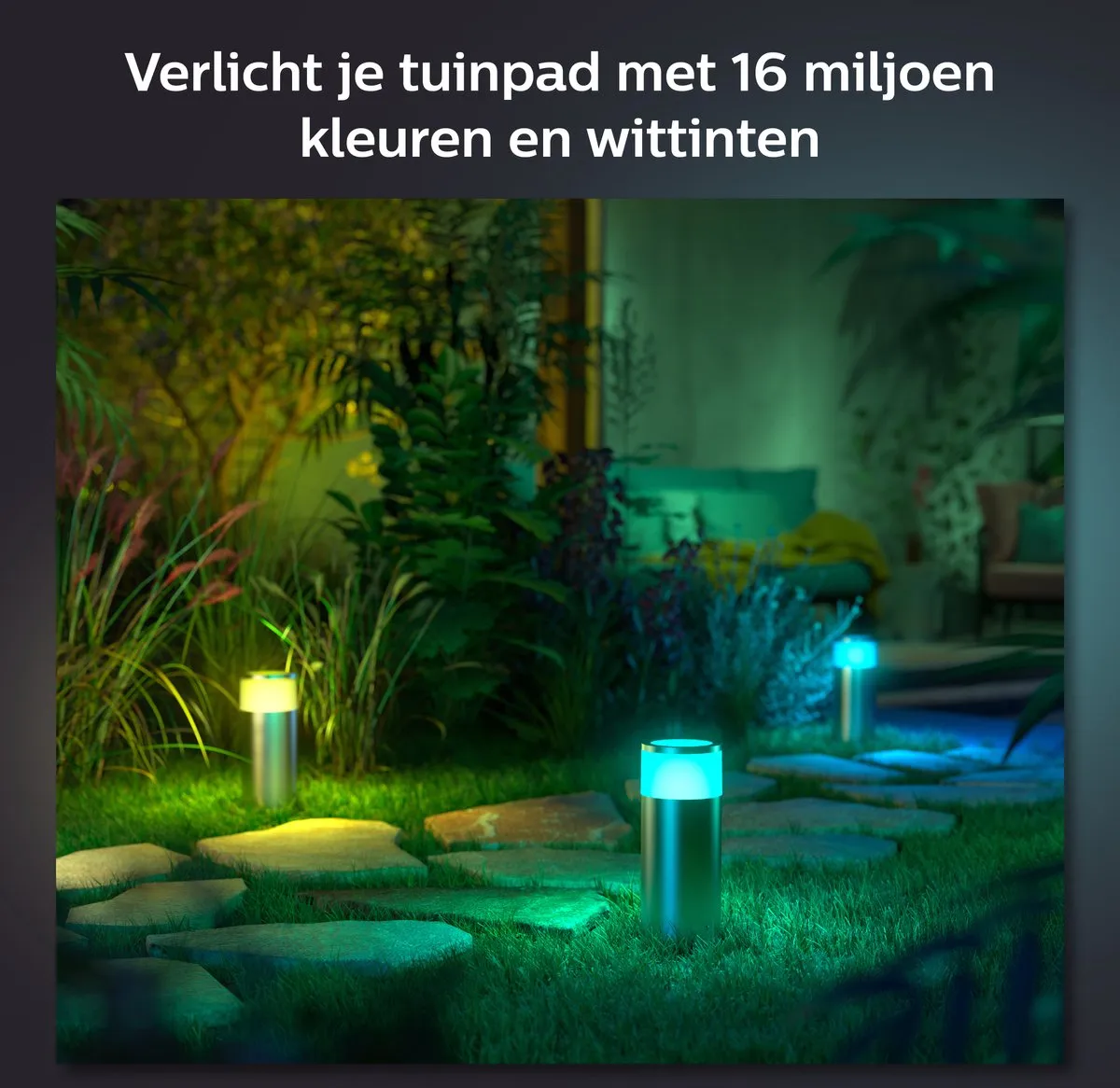 Philips Hue Calla Sokkellamp - Mat Chroom