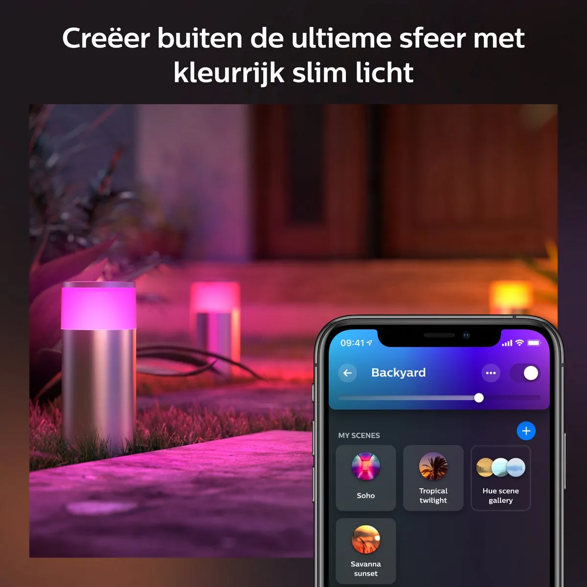 Philips Hue Calla Sokkellamp - Mat Chroom