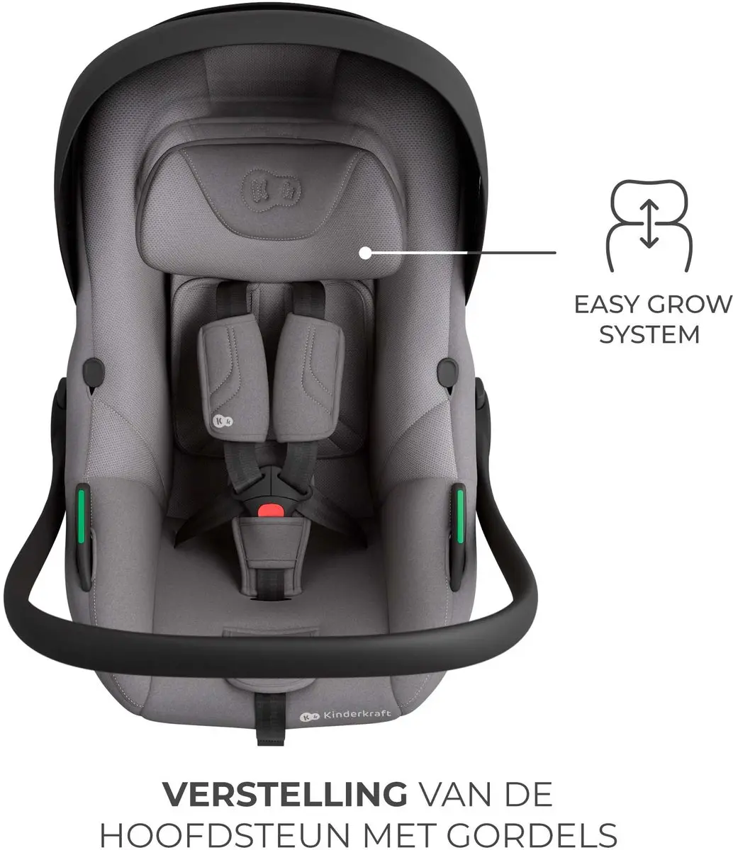 KinderKraft I-LITE Autostoel Grijs - met Zonnekap
