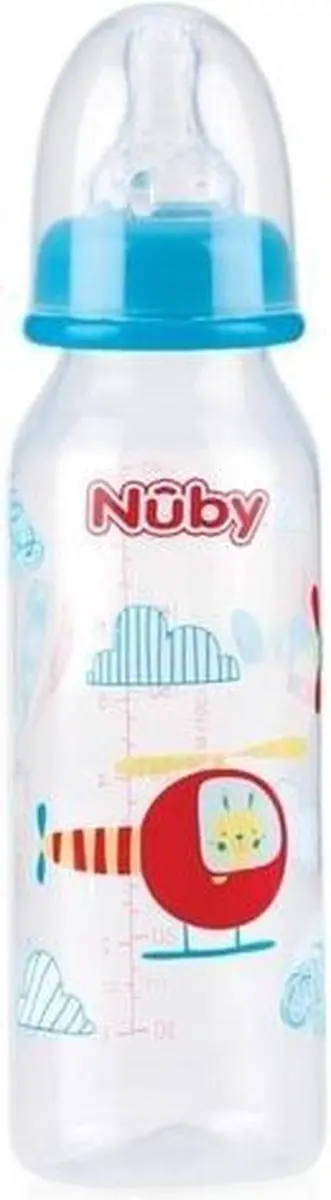 Nûby Baby Voedingsfles 240ml - 2 Stuks - Lichtblauw