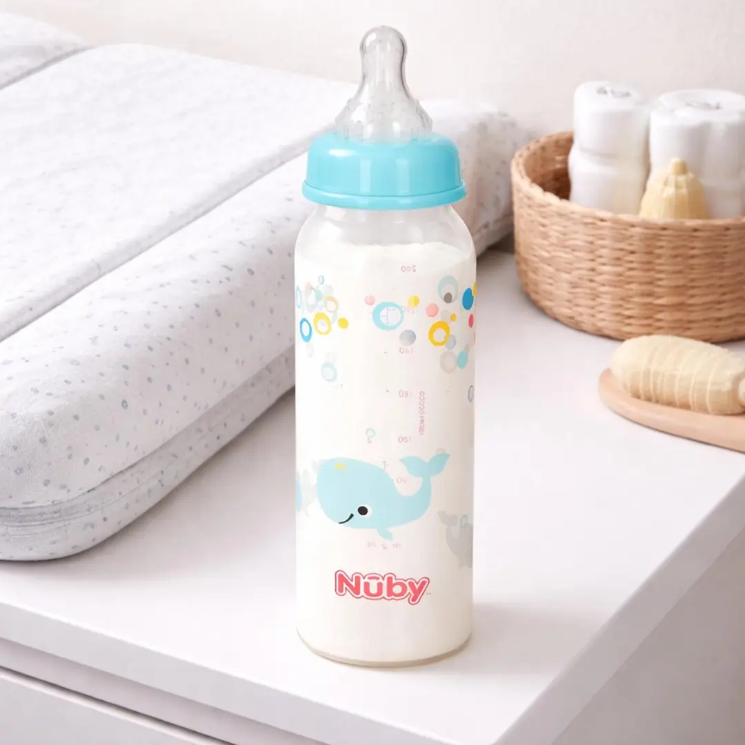 Nûby Baby Voedingsfles 240ml - 2 Stuks - Lichtblauw