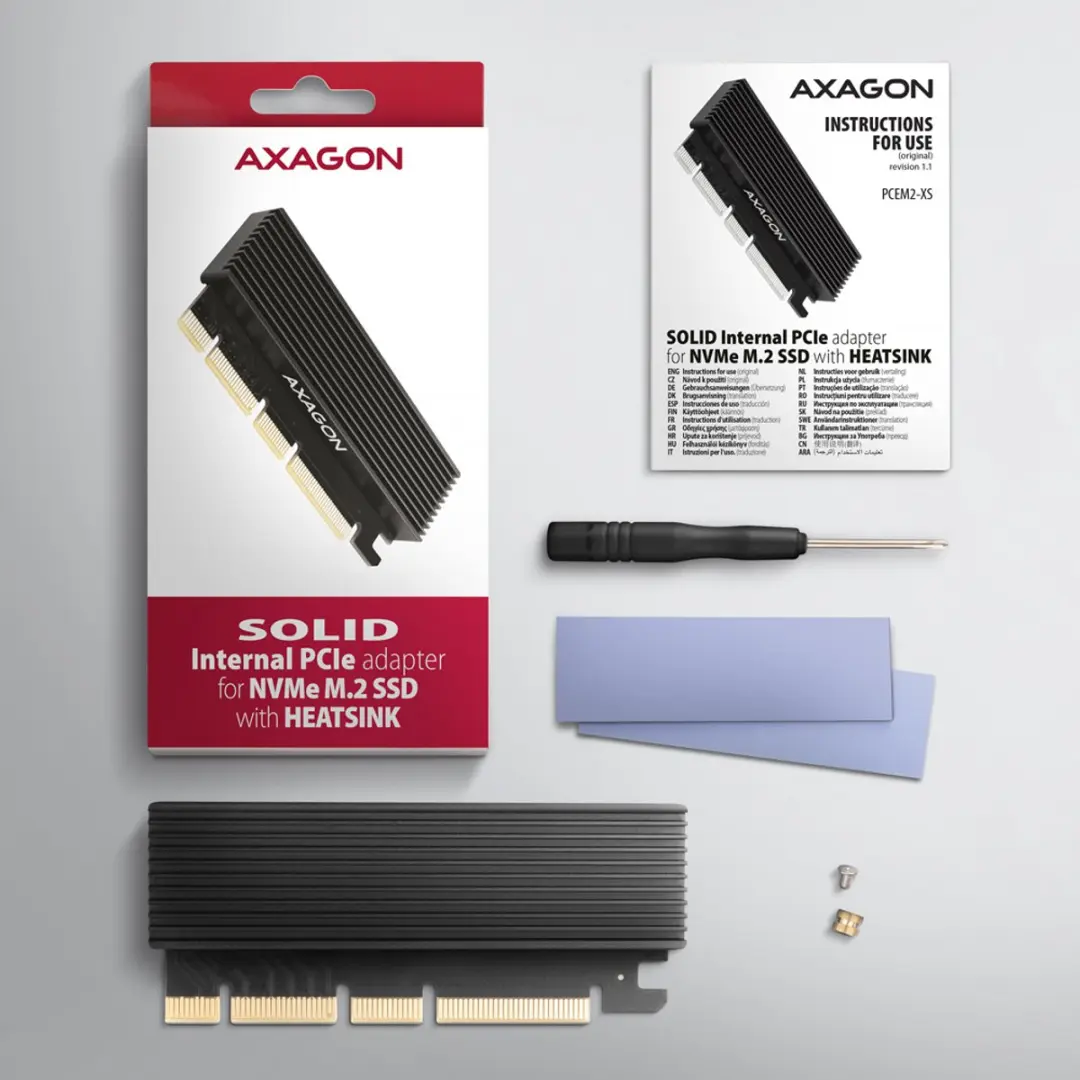 Axagon PCEM2-XS M.2-controller PCIe x4