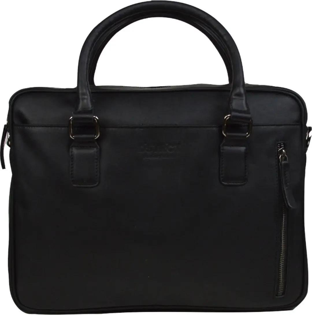 DSTRCT Leren Laptoptas 14 inch Premium Collection - 230030.10 - Zwart