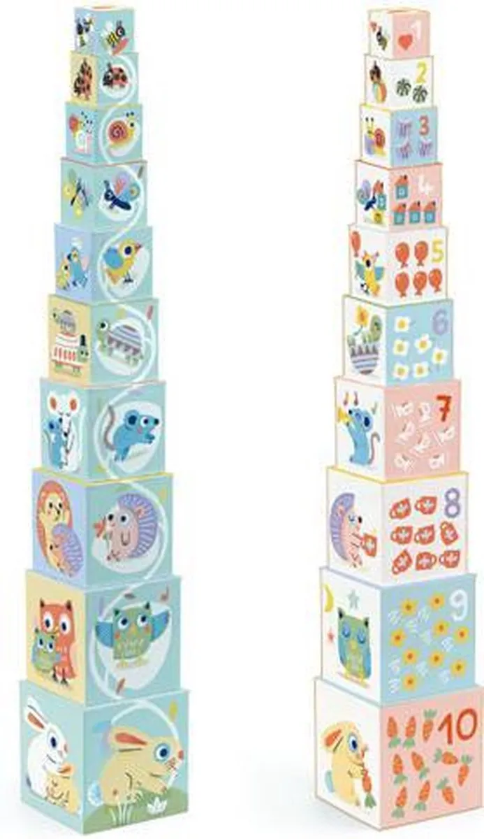 Djeco BabyBloki - 10 Stuks Multicolor