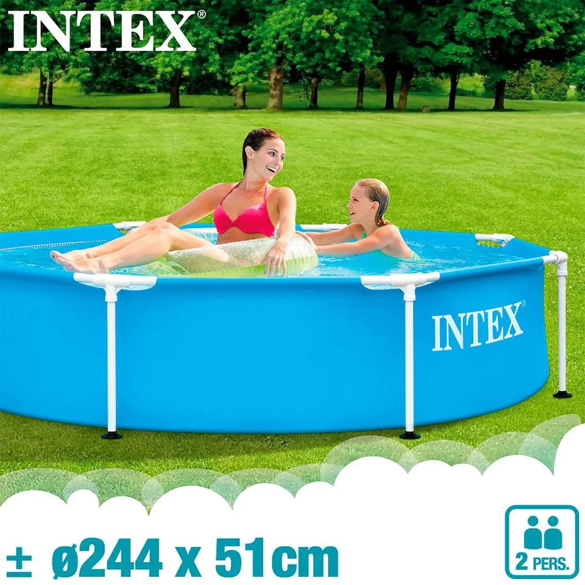 Intex Metal Frame Pool 28205 - Ø244cm x 51cm - Blauw