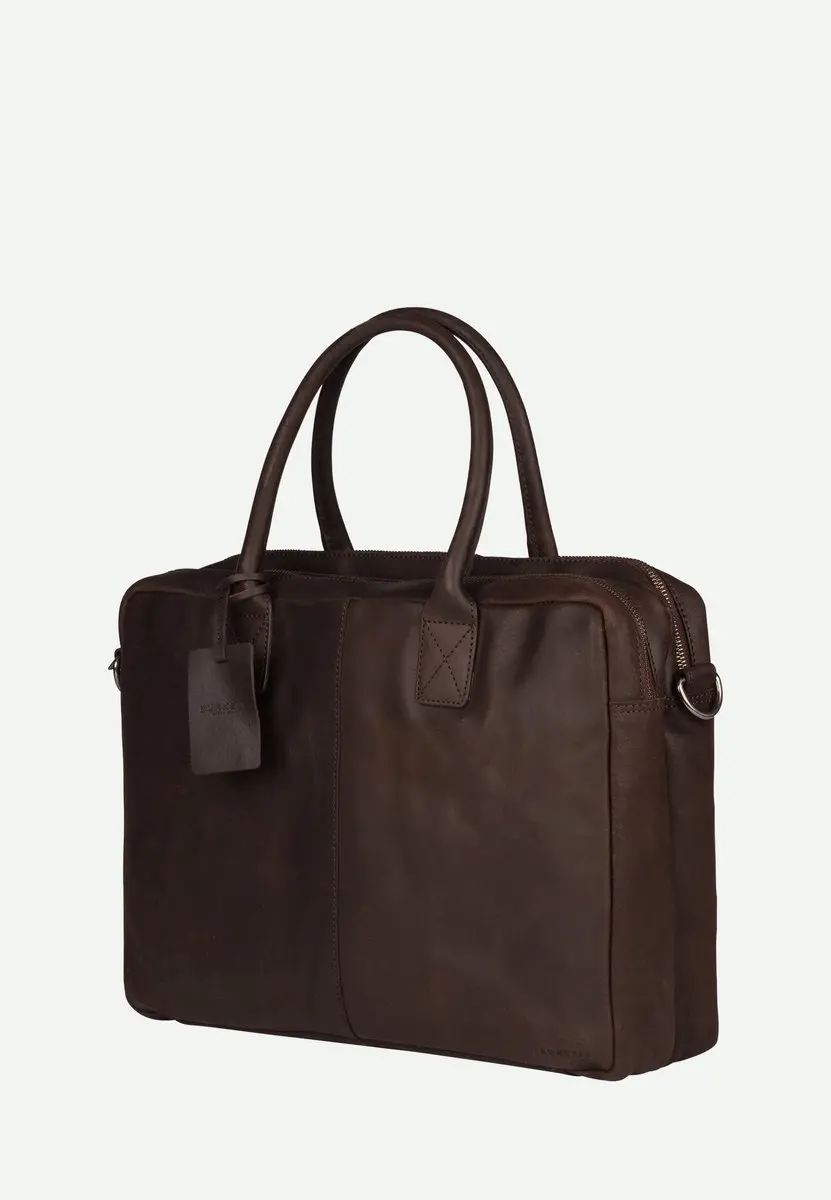 Burkely Fundamentals Vintage Taylor Worker Laptoptas 15.6" - 2 Vakken - Bruin