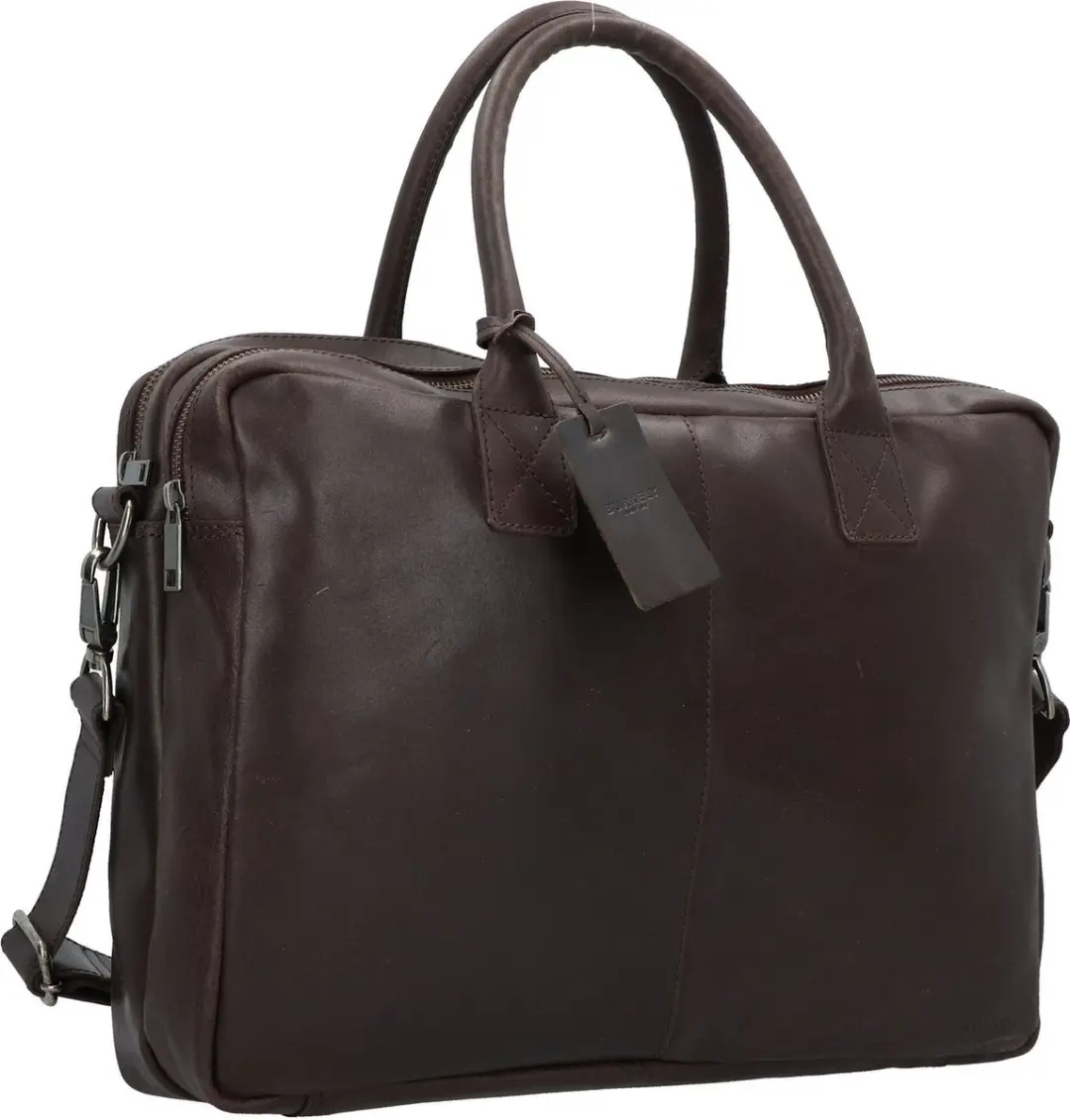 Burkely Fundamentals Vintage Taylor Worker Laptoptas 15.6" - 2 Vakken - Bruin