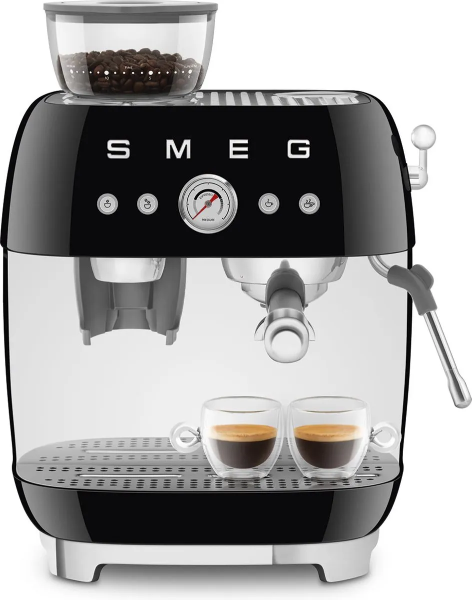 Smeg EGF03 Espressomachine met bonenmaler - 1650W - Zwart - afbeelding 6 van 6