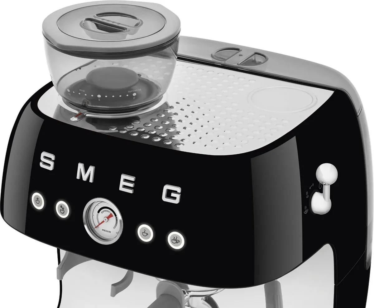 Smeg EGF03 Espressomachine met bonenmaler - 1650W - Zwart