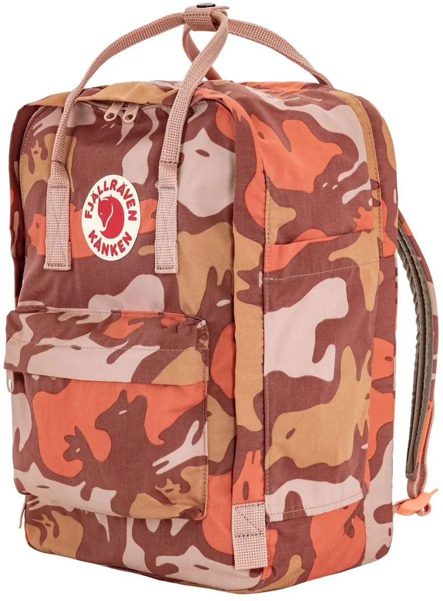 Fjällräven Kånken Graphics Laptop 15" Rugzak - 16L - Chalk Rose Hidden Animals