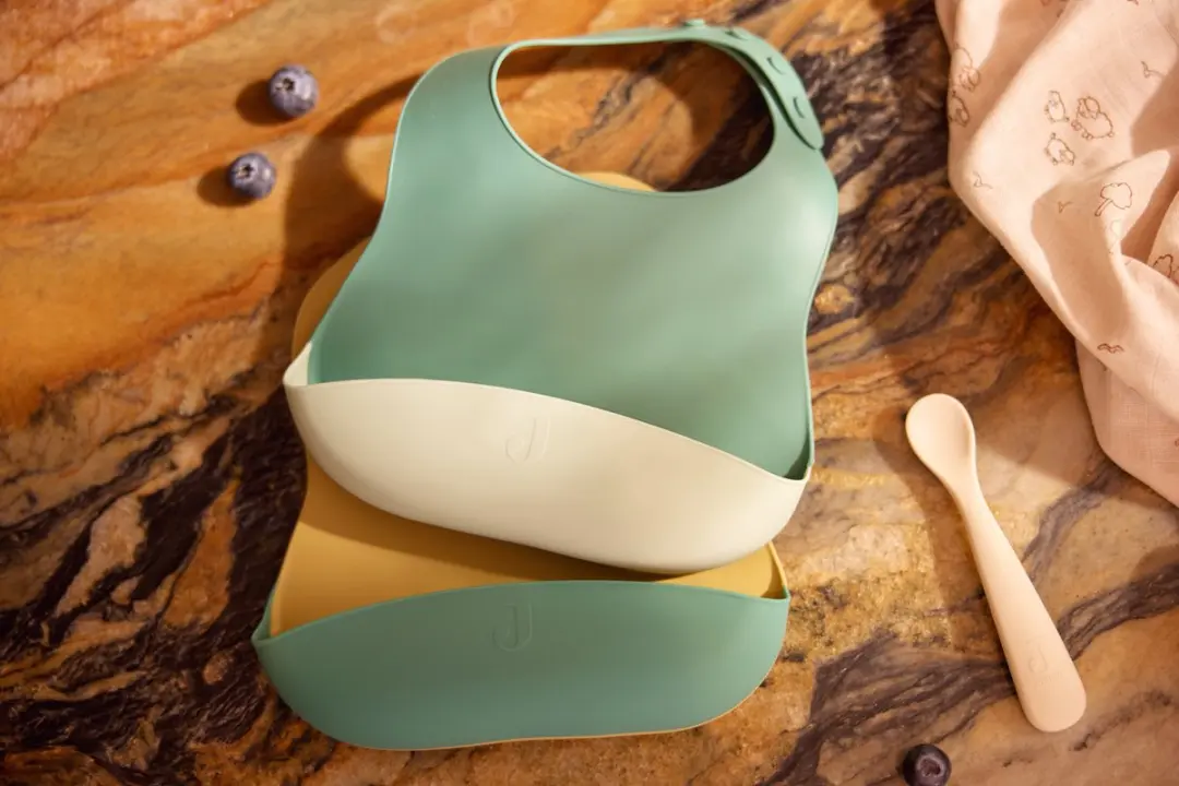 Jollein Slabbetjes Siliconen - Jade Shades - 2 Stuks