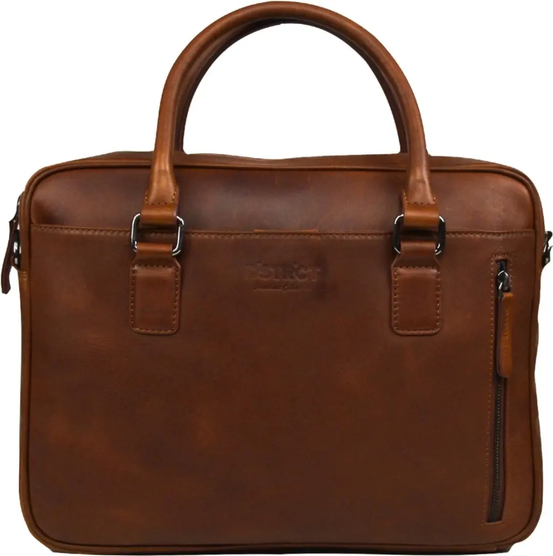 DSTRCT Premium Collection Laptoptas 14 Cognac