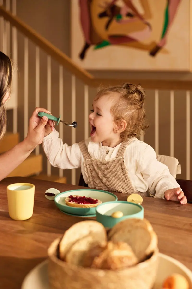 Jollein Baby Bestekset Siliconen Jade Shades - 3 Stuks