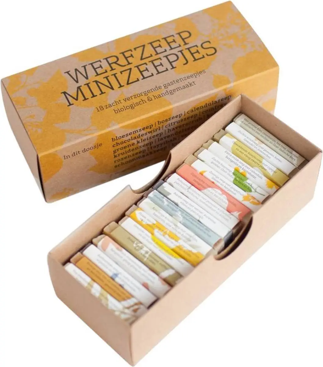 Werfzeep Cadeaudoos - 18 Minizeepjes 100g