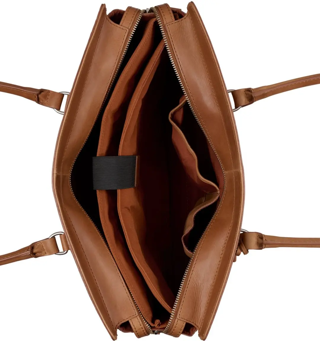 Burkely Cool Colbie Workbag 15.6" Laptoptas - 3 Vakken - Cognac - afbeelding 6 van 6