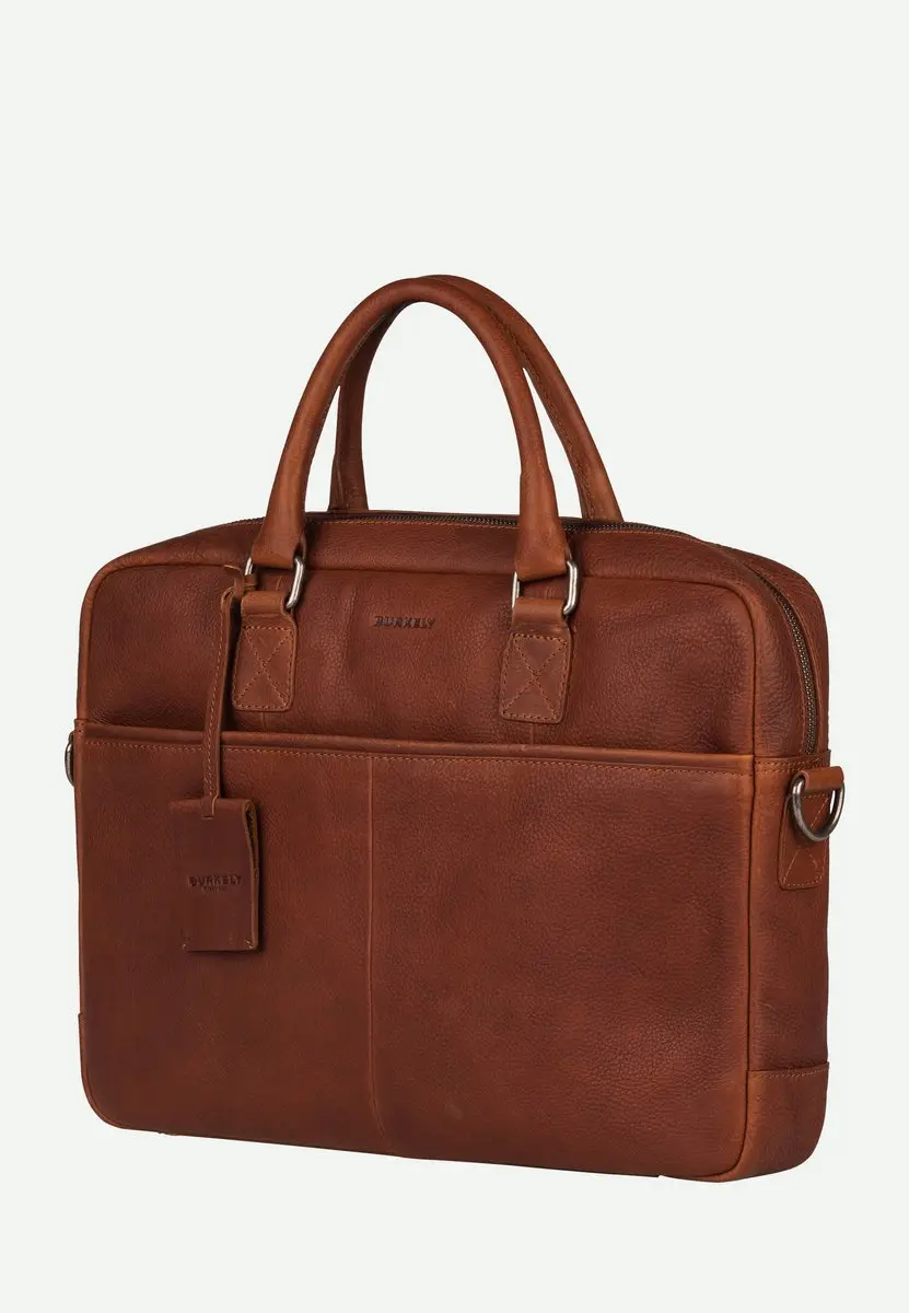 Burkely Fundamentals Antique Avery Laptopbag 15.6" - 4 Vakken - Cognac