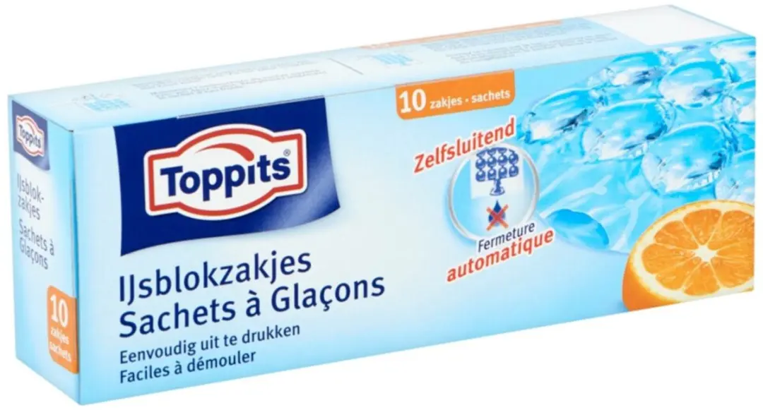Toppits IJsblokzakjes - 50 Stuks (5x10) - Blauw