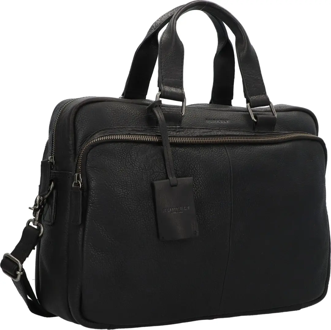 Burkely Fundamentals Antique Avery Laptoptas 15.6" - 3 Vakken - Zwart