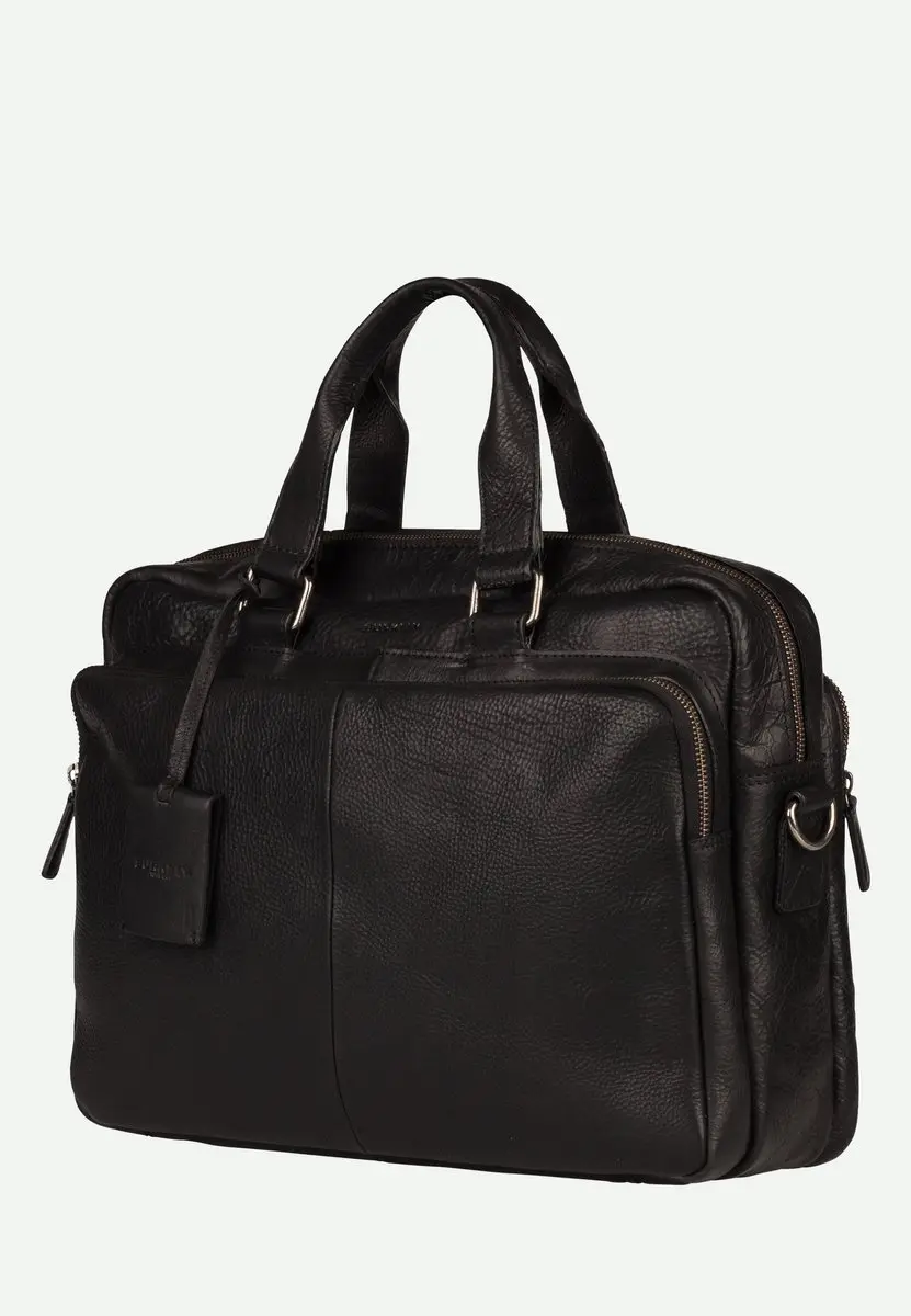 Burkely Fundamentals Antique Avery Laptoptas 15.6" - 3 Vakken - Zwart