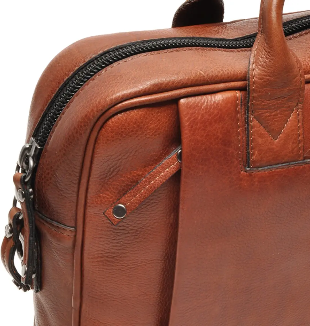Berba Lucca Laptoptas 15.6 inch - Cognac Leer - 3 Vakken