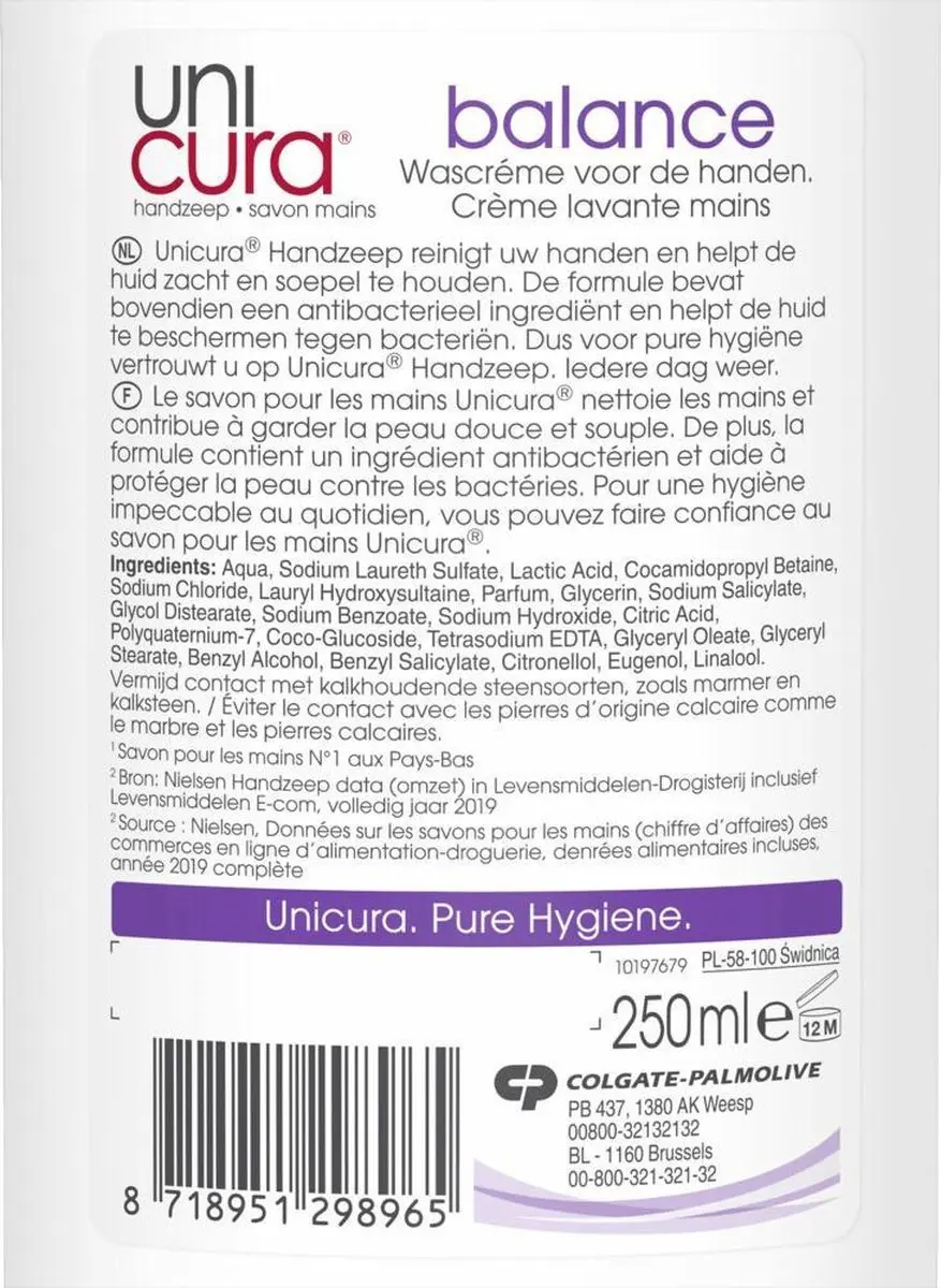 Unicura Vloeibare Handzeep Anti Bacterieel 250ml - 3 Stuks