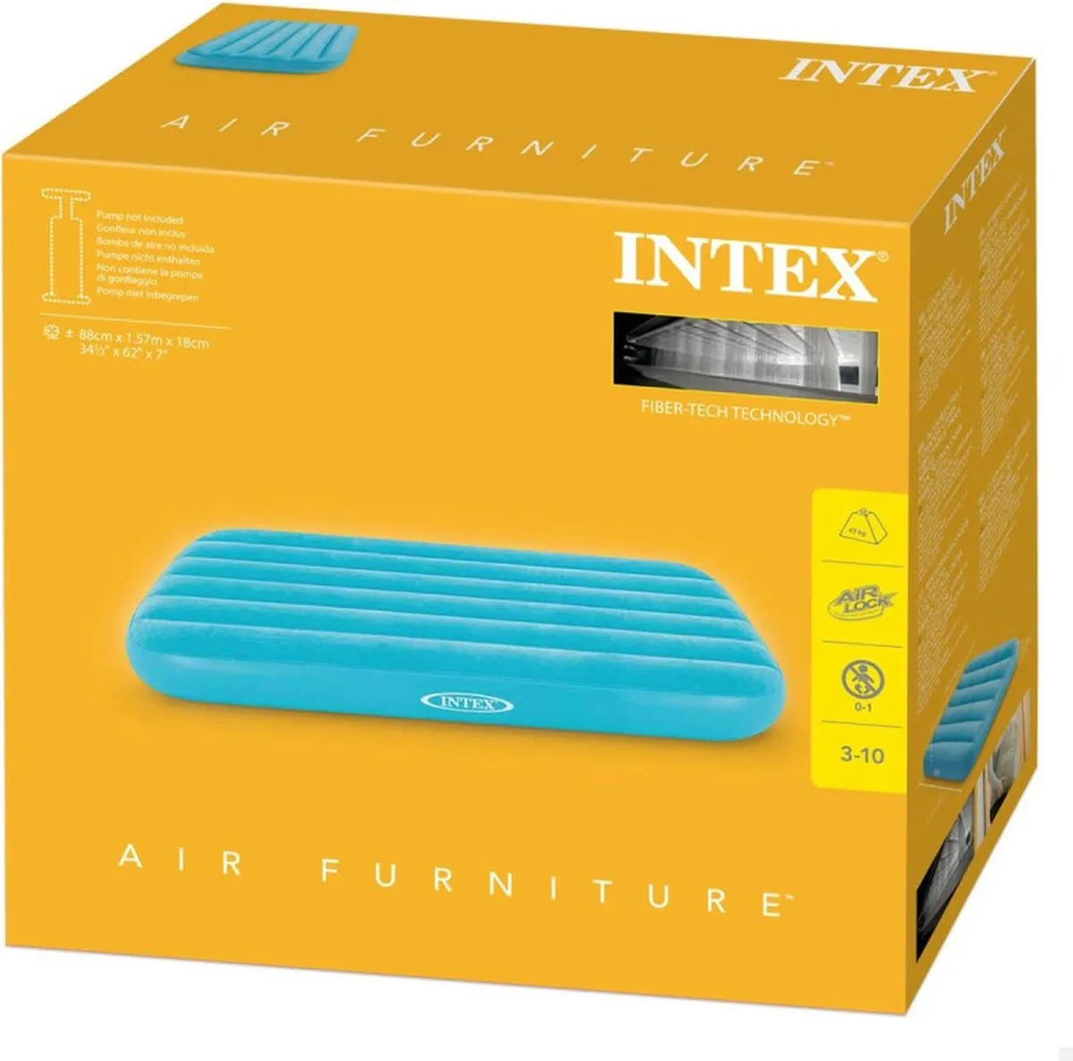 Intex Cozy Kidz Luchtbed 88cm - Mintblauw