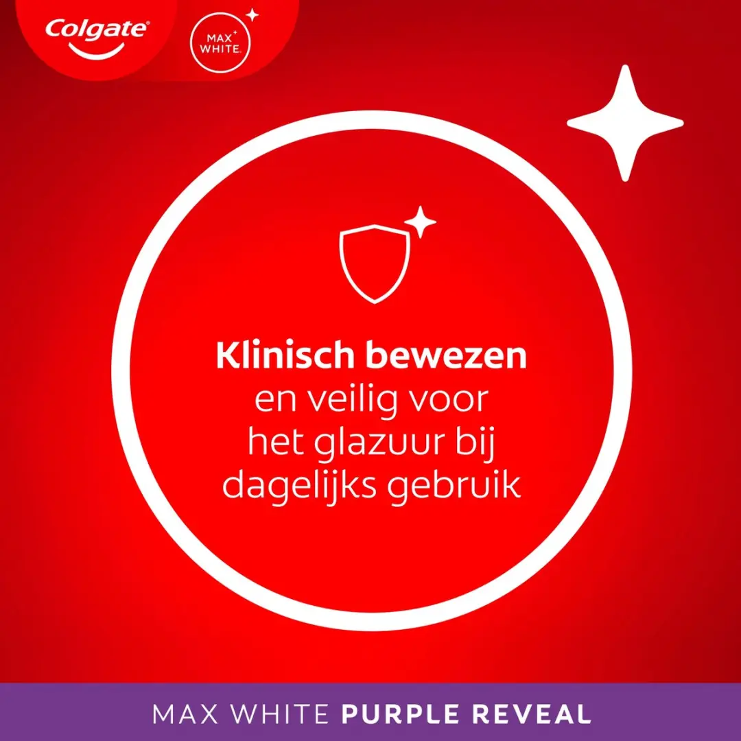 Colgate Max White Purple Reveal Tandpasta - 4x75ml