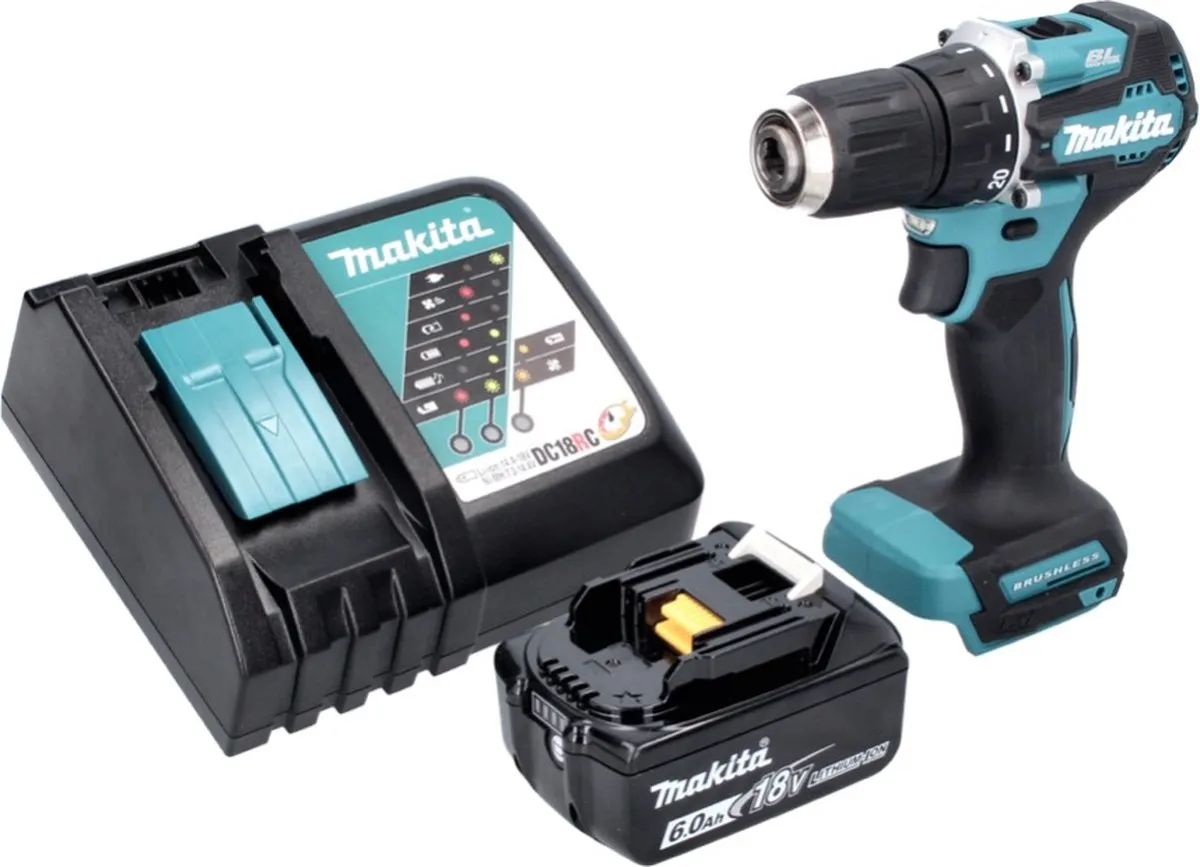 Makita DDF487RG1 Accuboormachine 18V - 40Nm Borstelloos - 6.0Ah - 1x Accu - afbeelding 2 van 5
