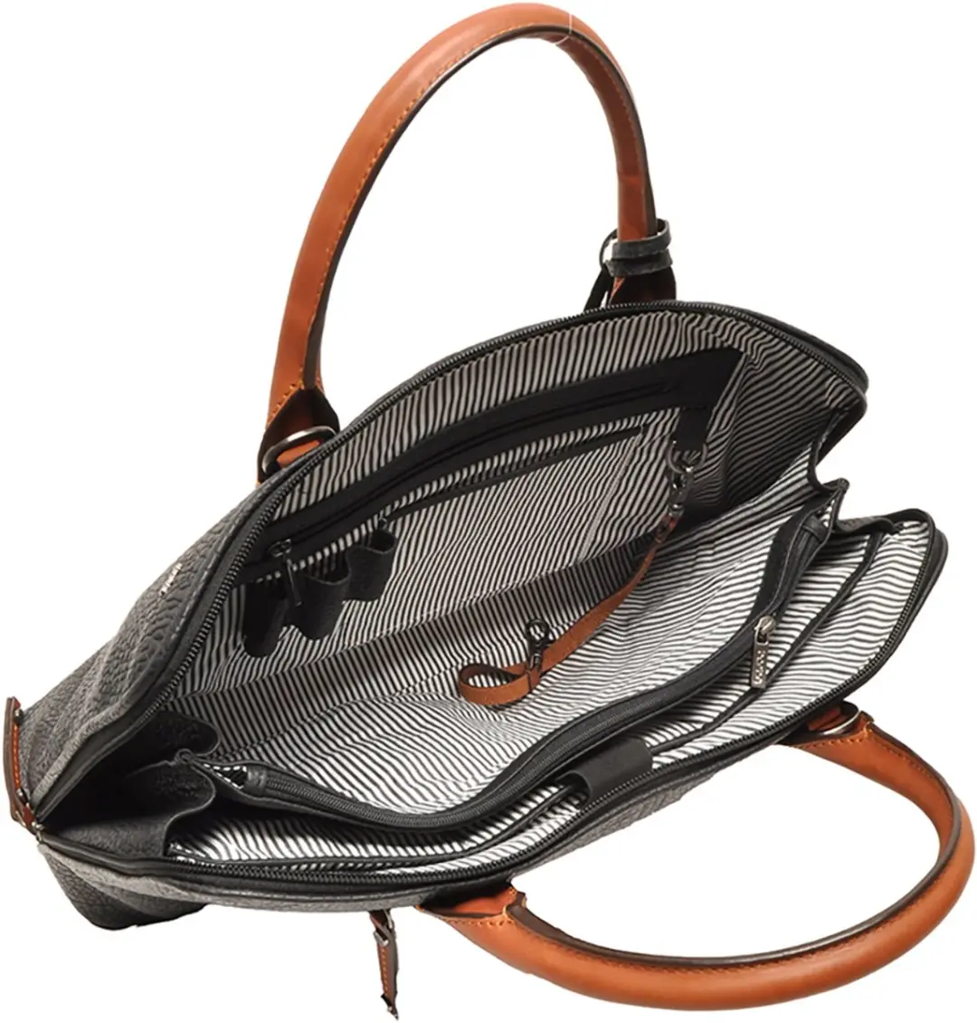 Berba Chamonix Laptoptas 15.6 inch - Donkerblauw Leer