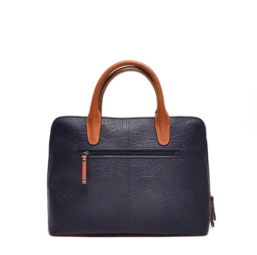 Berba Chamonix Laptoptas 15.6 inch - Donkerblauw Leer