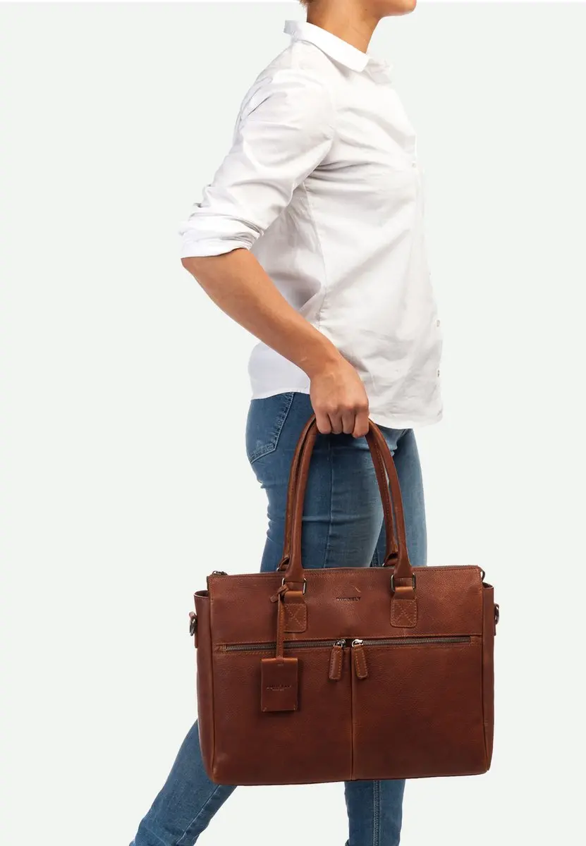 Burkely Fundamentals Antique Avery Laptoptas 15.6" - Cognac