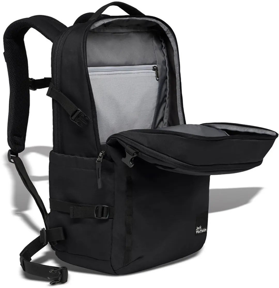 Jack Wolfskin Sierra Laptophoes 15 inch - 3 Vakken - Zwart