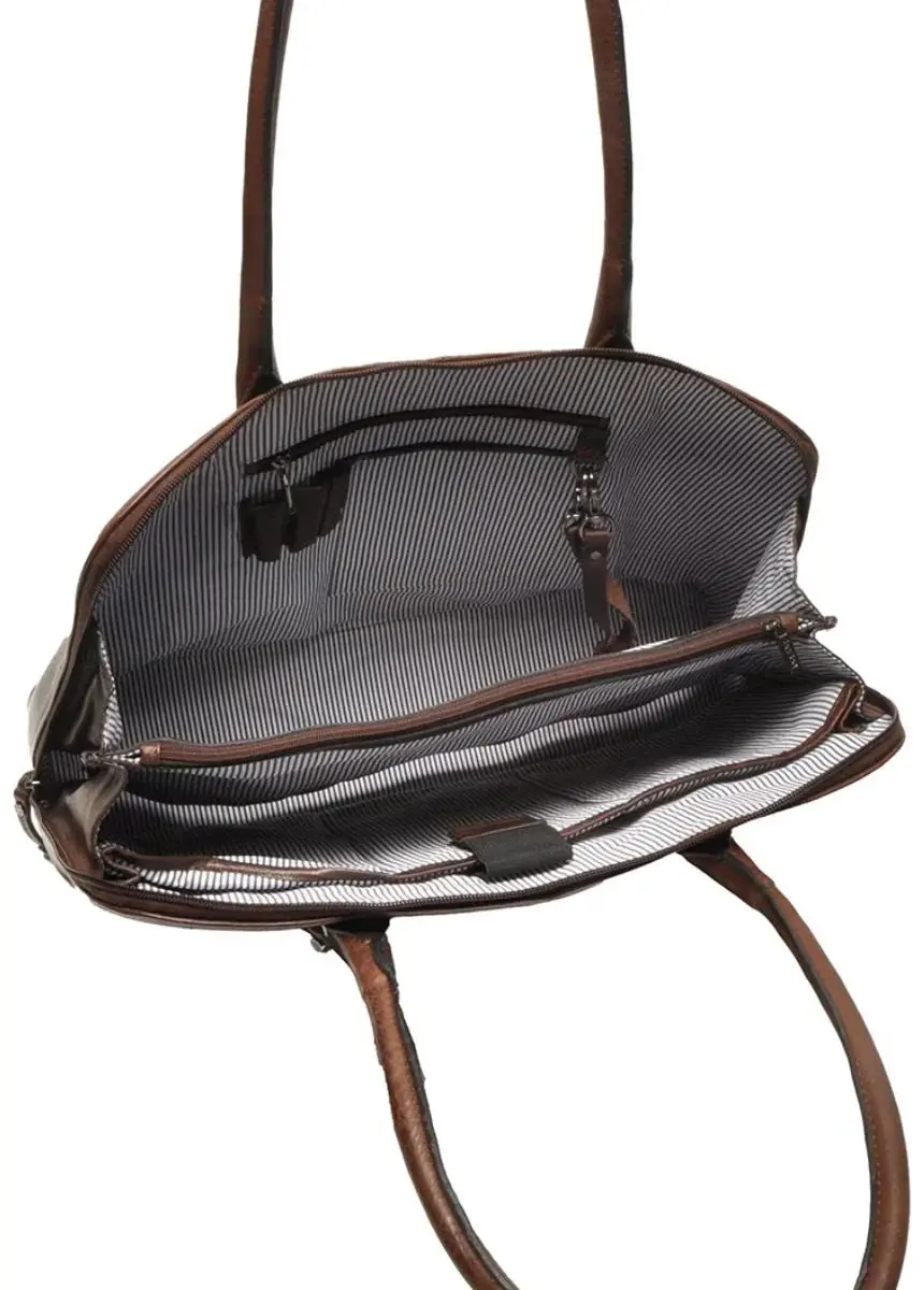 Berba Lucca Laptop Tas 15.6" - 335-780-12 - Chocolade