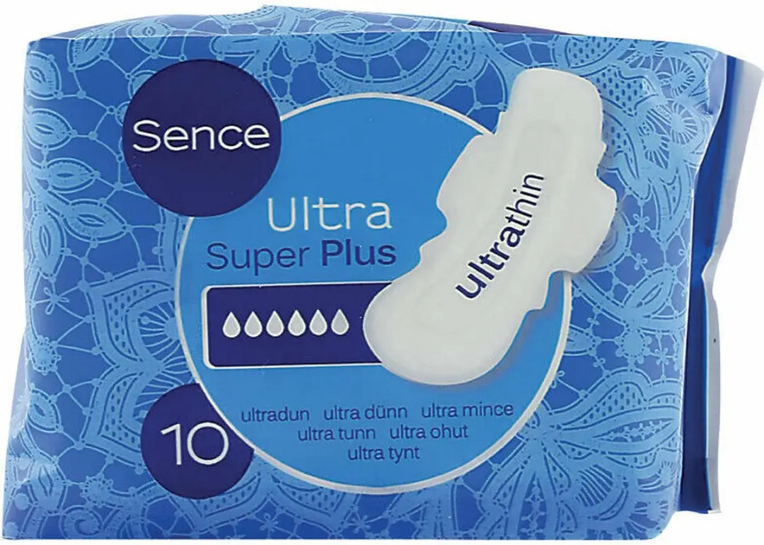Sence Maandverband Super Plus - 30 Stuks (3x10) - Wit/Blauw