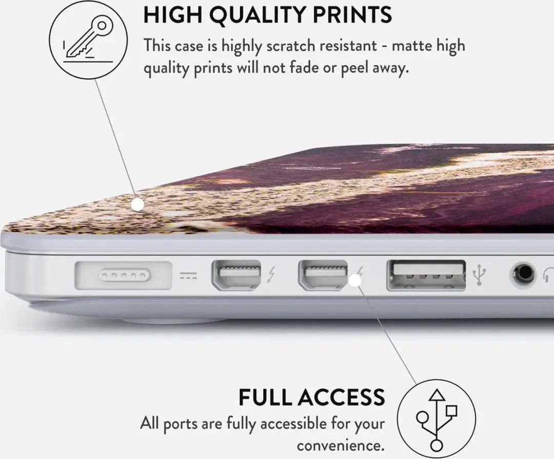 Burga Hard Case MacBook Pro 13 2020 - Paars Skies