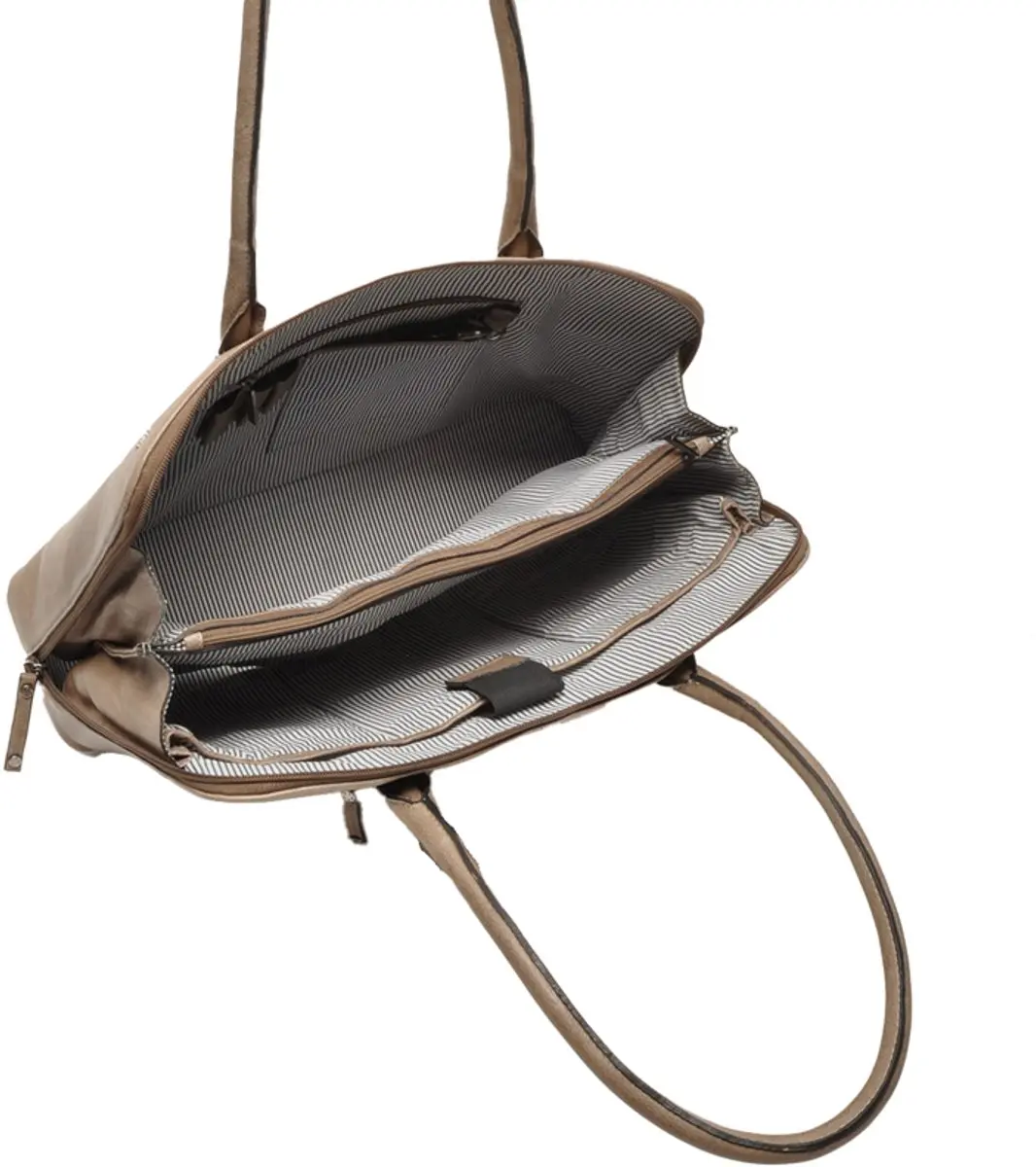 Berba Lucca Laptoptas 15.6 inch - 4 Vakken Taupe Leer