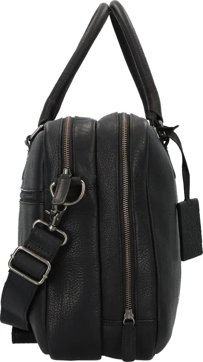 Burkely Fundamentals Antique Avery Worker Laptoptas 15.6" - 6 Vakken - Zwart