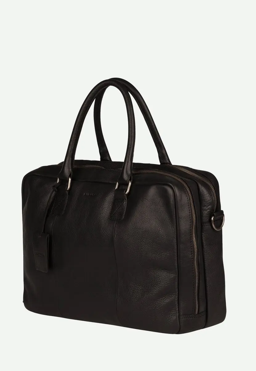 Burkely Fundamentals Antique Avery Worker Laptoptas 15.6" - 6 Vakken - Zwart