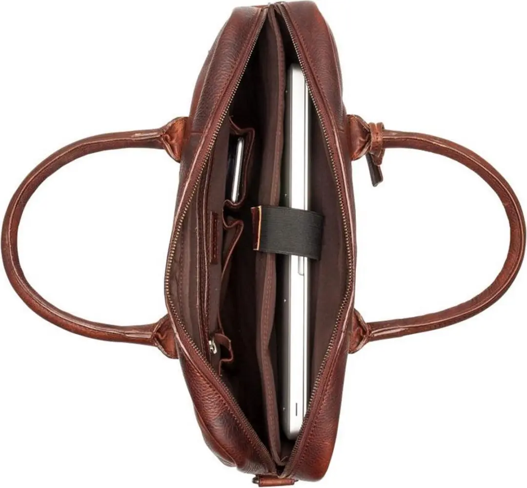Burkely Fundamentals Antique Avery Laptopbag 15.6" - 4 Vakken - Bruin