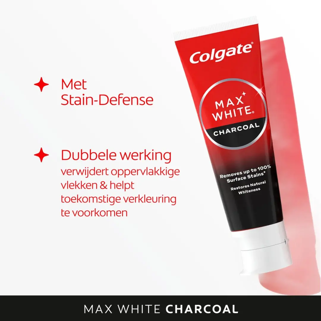 Colgate Max White Active Charcoal Tandpasta - 4x75ml