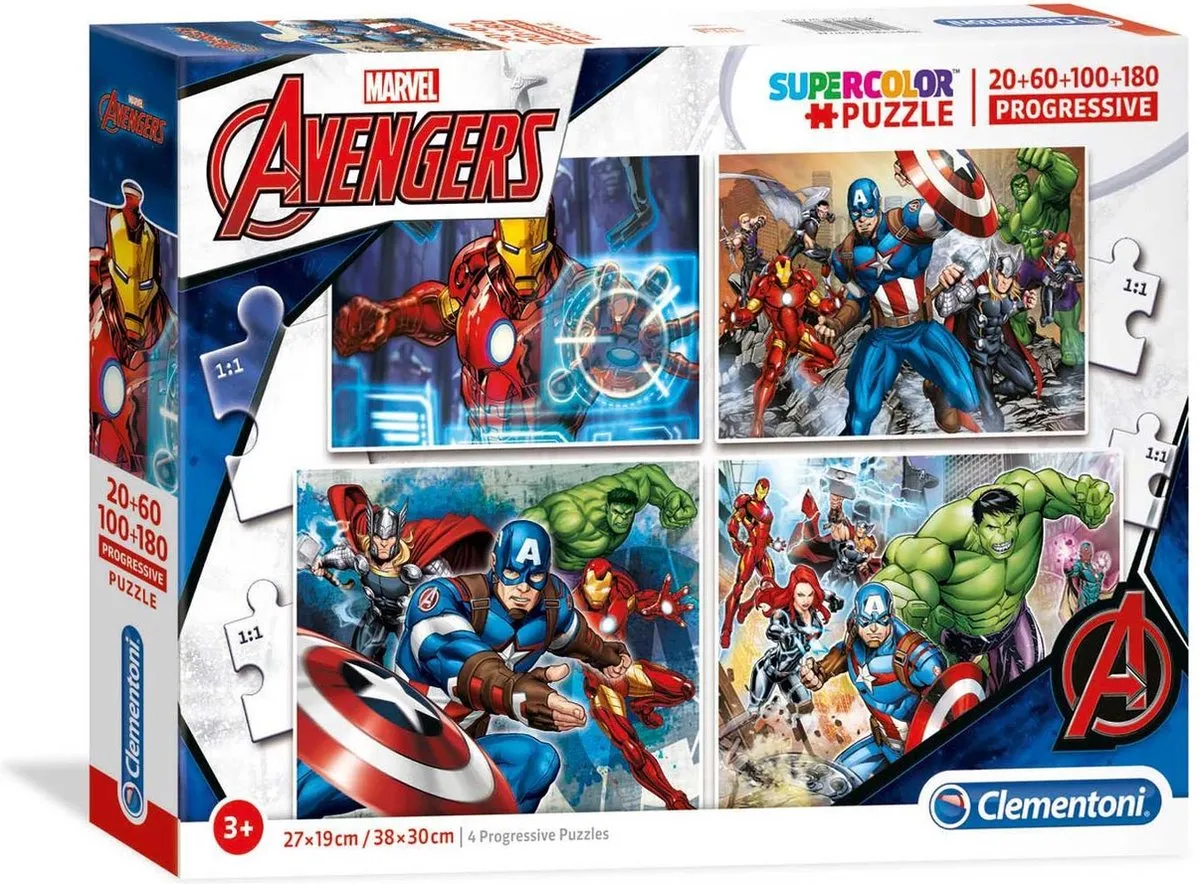 Clementoni Avengers Legpuzzel 4-in-1